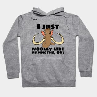 Woolly Mammoth Pun I Just Woolly Like Mammoths Graphic Hoodie